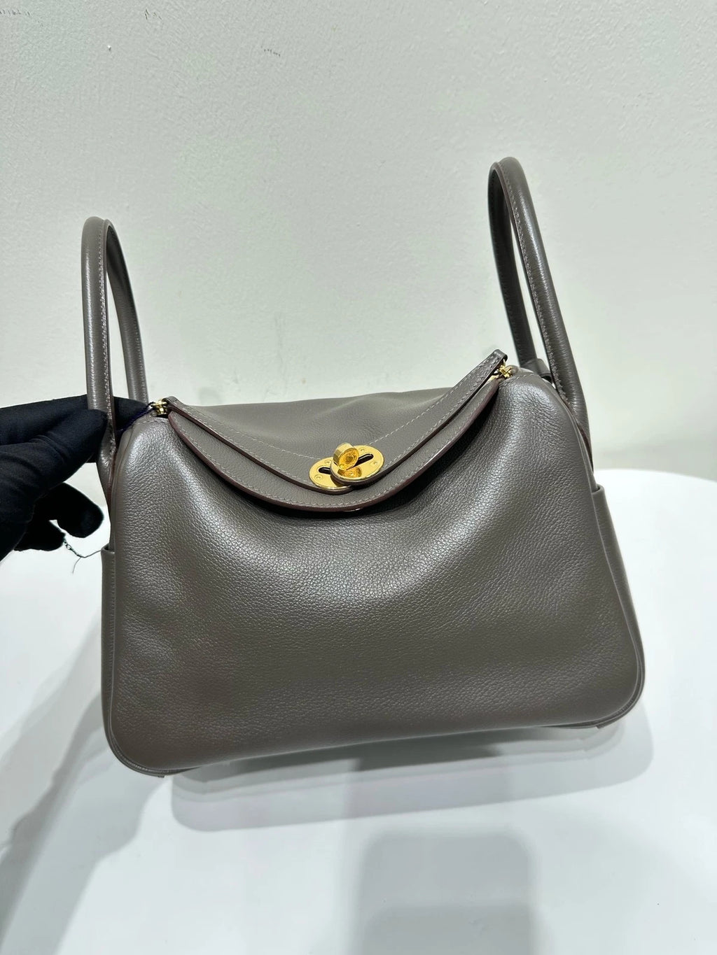 Pre-owned Hermes Lindy 26 Evercolor Leather Women Top Handle Bag