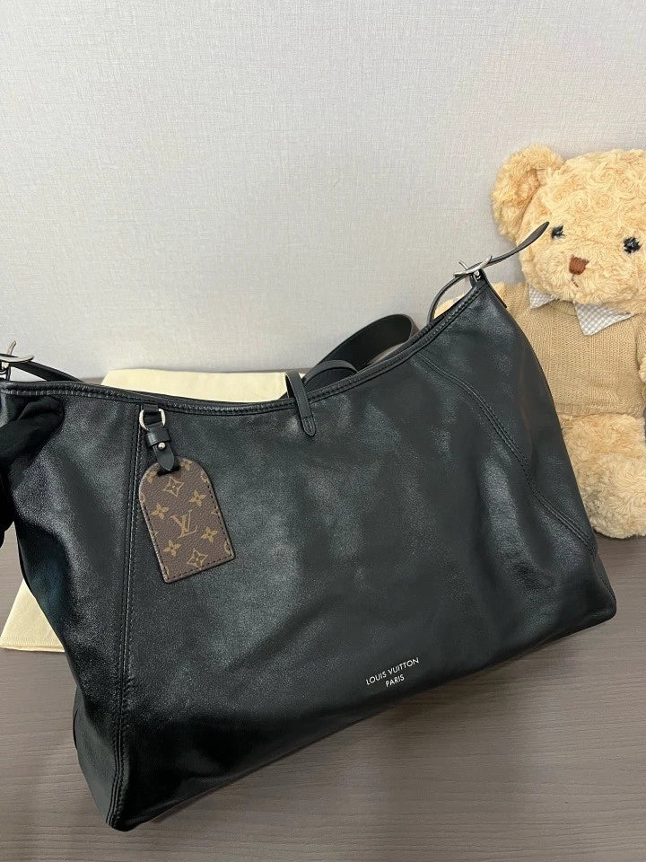 Louis Vuitton Black Carryall Tote Shoulder Bag For Women