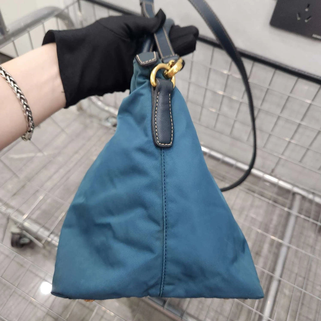 PRADA Nylon Patchwork Handbag Shoulder Crossbody For Women