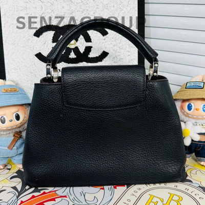 Louis Vuitton Capucines BB Black Silver Chip Handbag - Classic Women's Bag