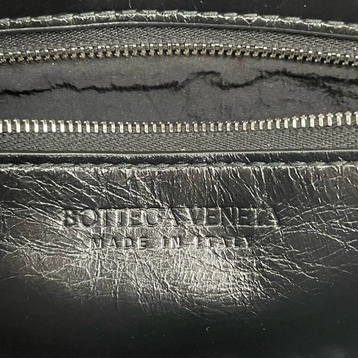 Bottega Veneta Black Woven Leather Shoulder Crossbody For Women