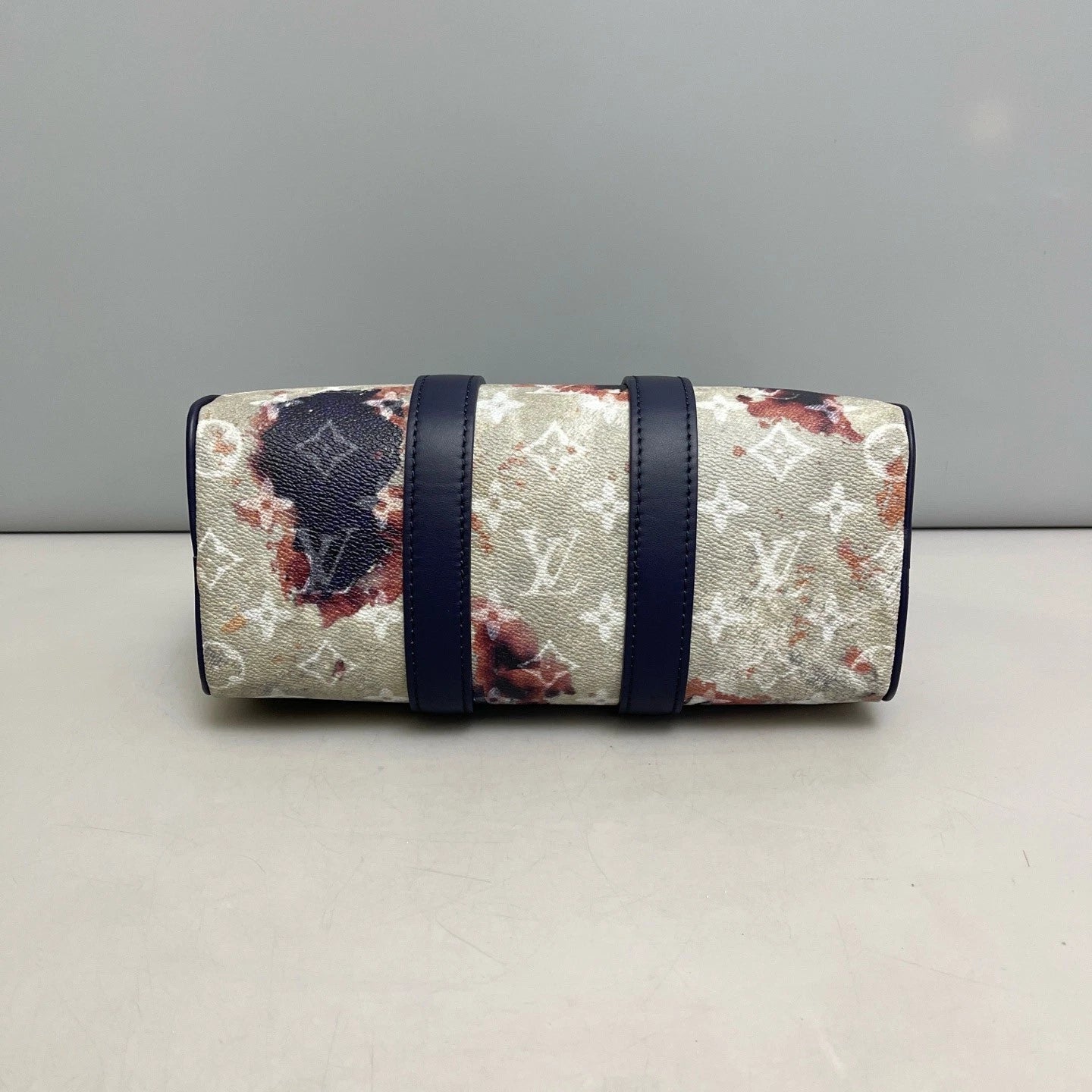 Louis Vuitton Keepall Gold Blue Crossbody Top Handle Excellent