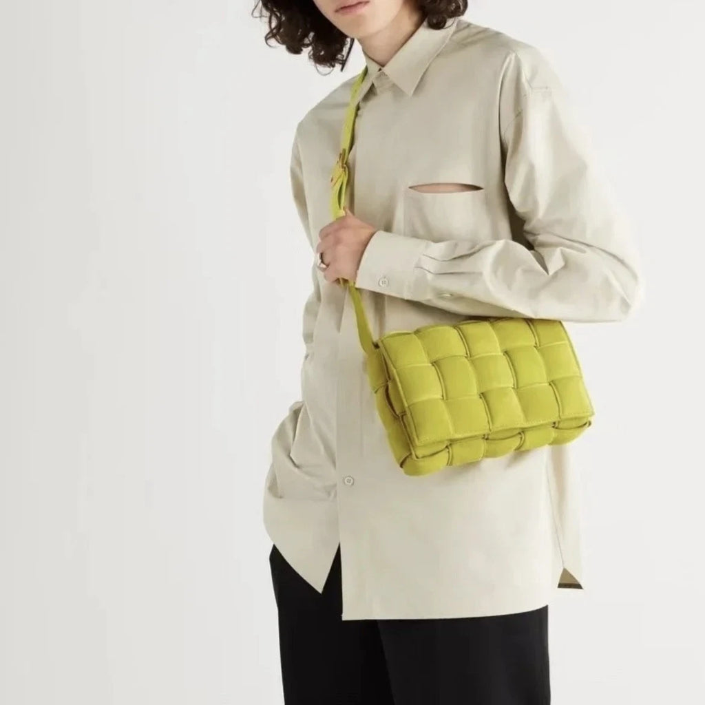 Bottega Veneta Padded Cassette15 Shoulder Bag Crossbody Green Gold Women
