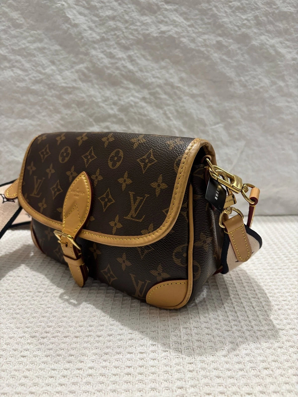 Louis Vuitton Diane Canvas Brown Shoulder Bag Excellent