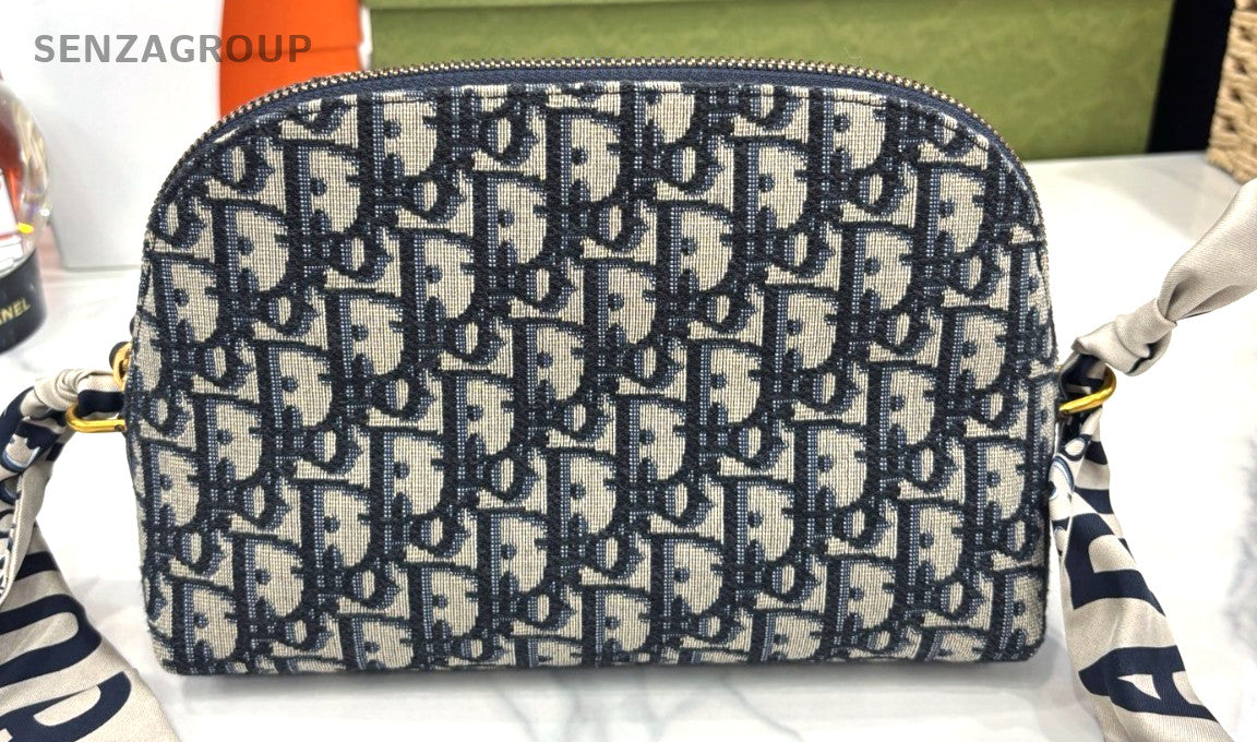 Christian Dior Alma Monogram Classic Toiletry Handbag Women DIY Silk  scarf
