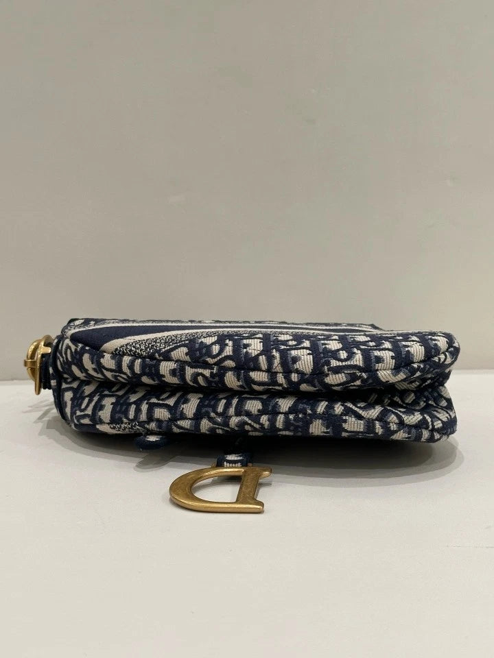 Dior Saddle Canvas Shoulder Bag Excellent