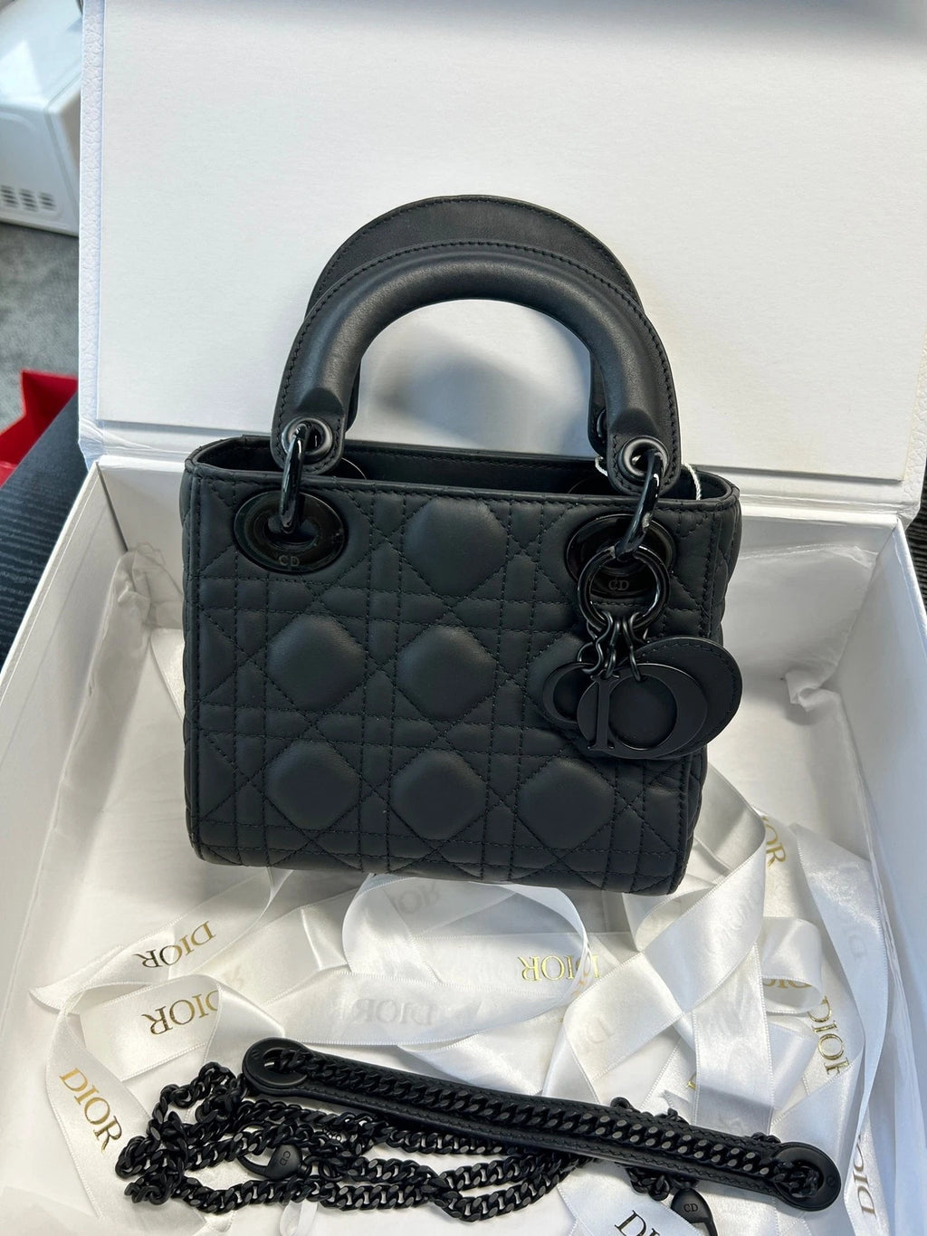Dior Lady Dior Crossbody Handbag Excellent