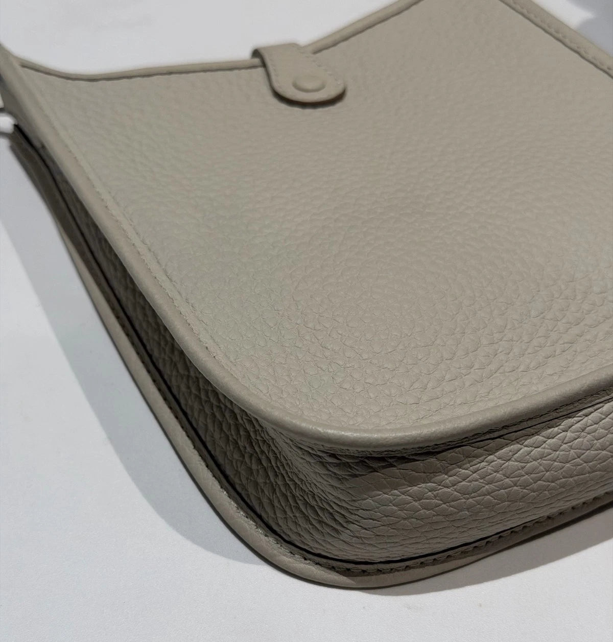 Hermes Evelyne Mini Shoulder Bag Crossbody Gray Silver Women Classic Fashion