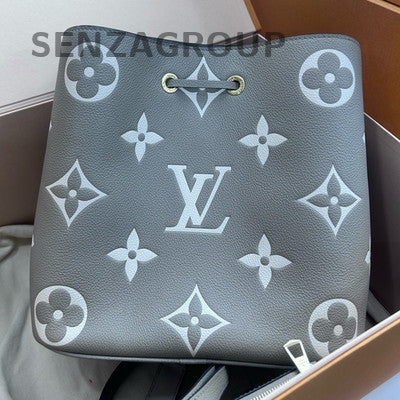 Louis Vuitton Monogram Grey Gold Bucket Bag Women's Classic Handbag