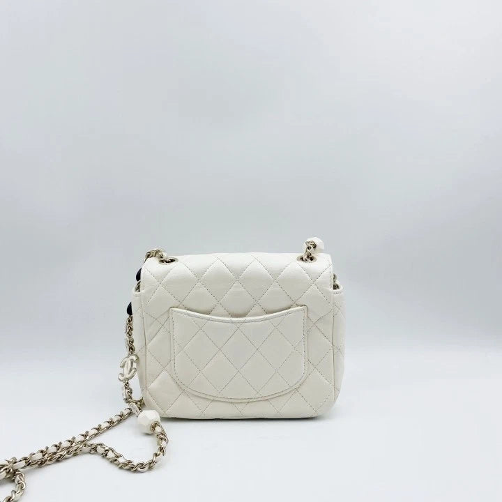CHANEL White Heart Mini Crossbody Bag For Women