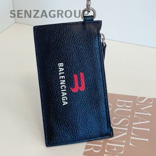 Balenciaga Shoulder Crossbody Card Holder Black Unisex Adults Almost Brand New