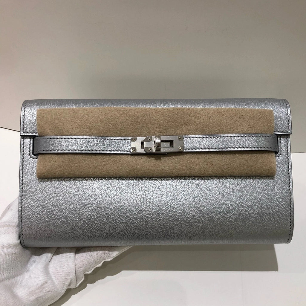 Hermes Kelly Togo Silver Hardware Crossbody Bag For Women