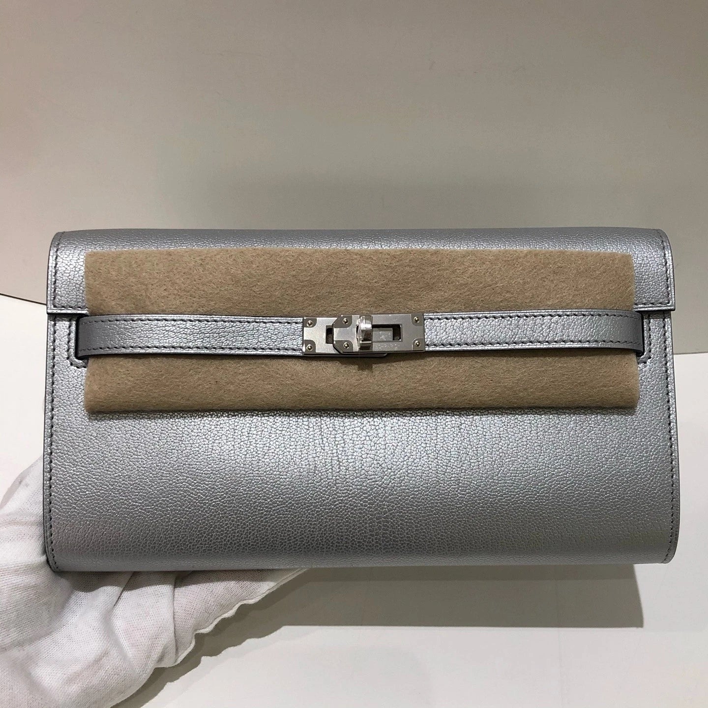 Hermes Kelly Togo Silver Hardware Crossbody Bag For Women