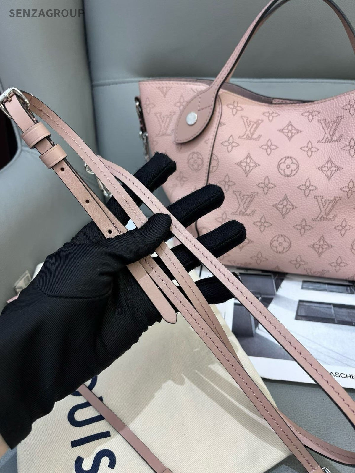 Louis Vuitton Hina Monogram Top Handle 2way Shoulder Handbag Pink Women