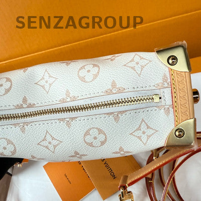 Louis Vuitton Monogram Soft Trunk Bag Medium White & Orange Women's