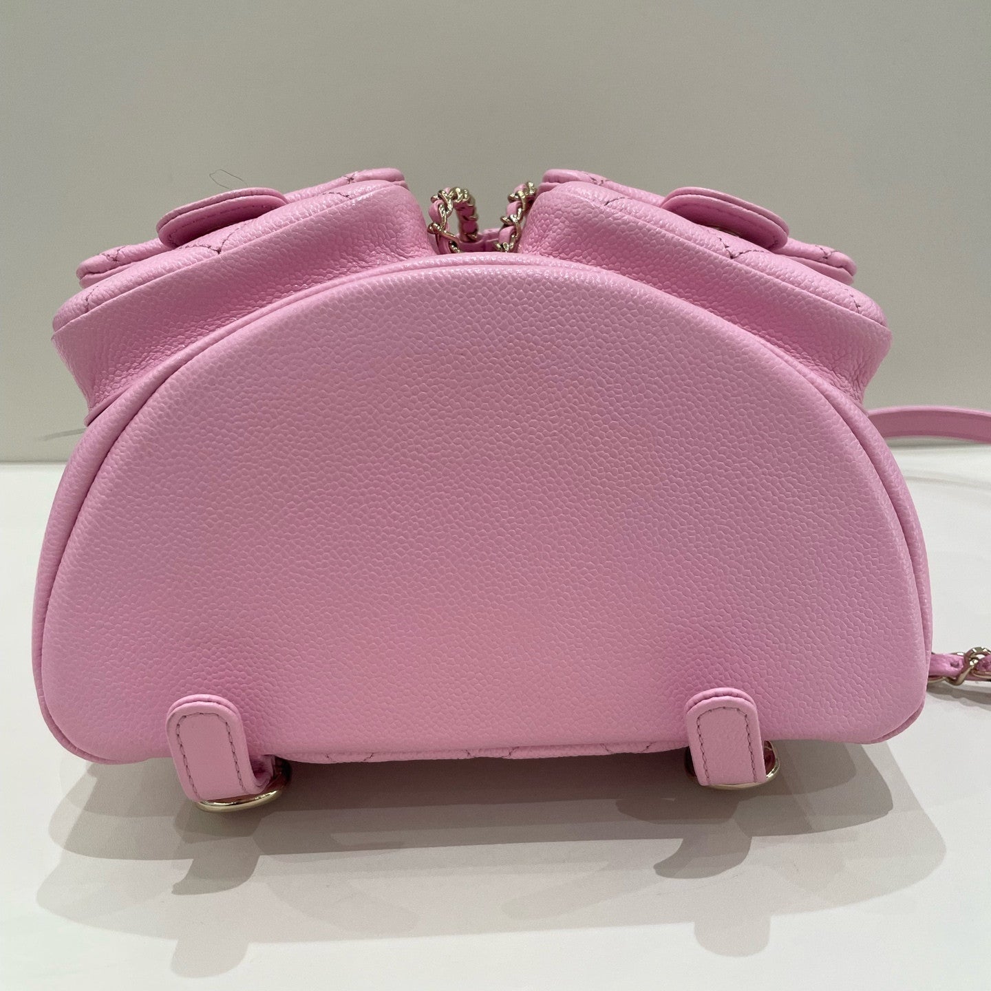 Chanel Quilted Duma Backpack Pink Gold Classic Fashion Women