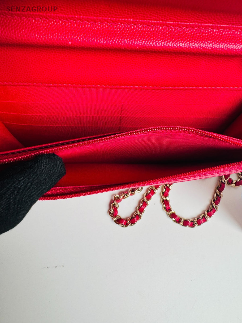 CHANEL Leboy Woc Diamond Pattern Chain Shoulder bag Peach Pink Women Classic
