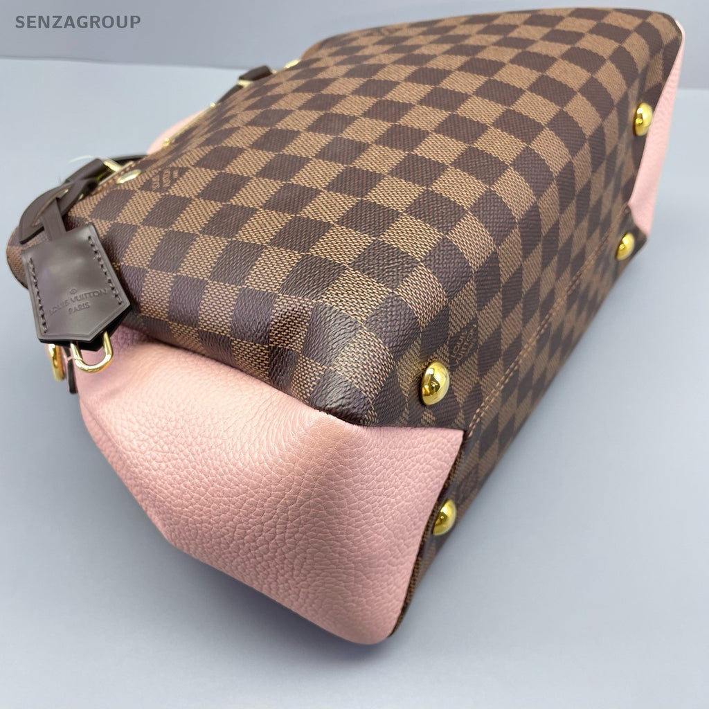 Louis Vuitton Brityany Damier Ebene Top Handle 2way Shoulder Handbag Women Brown