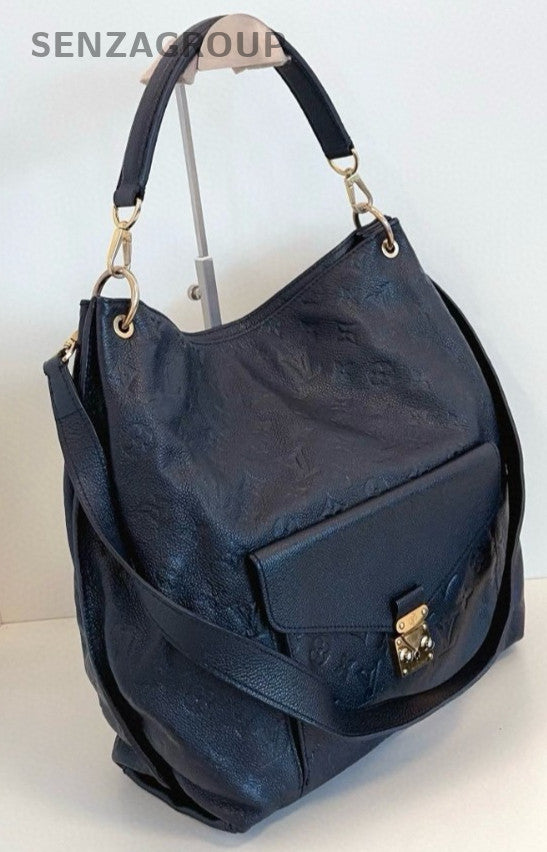 Louis Vuitton Hobo Black Monogram Empreinte 2way Shoulder Handbag Women