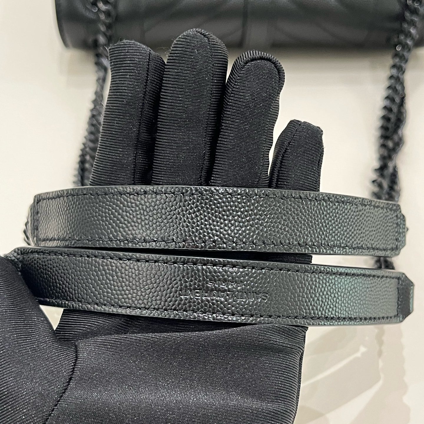 Saint Laurent Black Envelope Chain Shoulder Bag Classic Women's