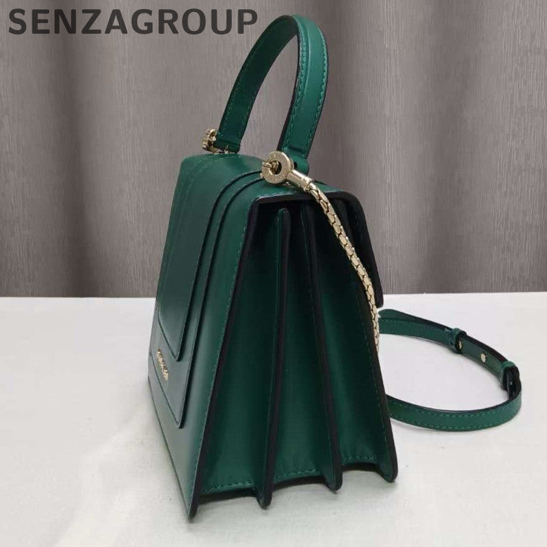 Bvlgari Serpenti Chain Shoulder Bag Green Classic Fashion Women