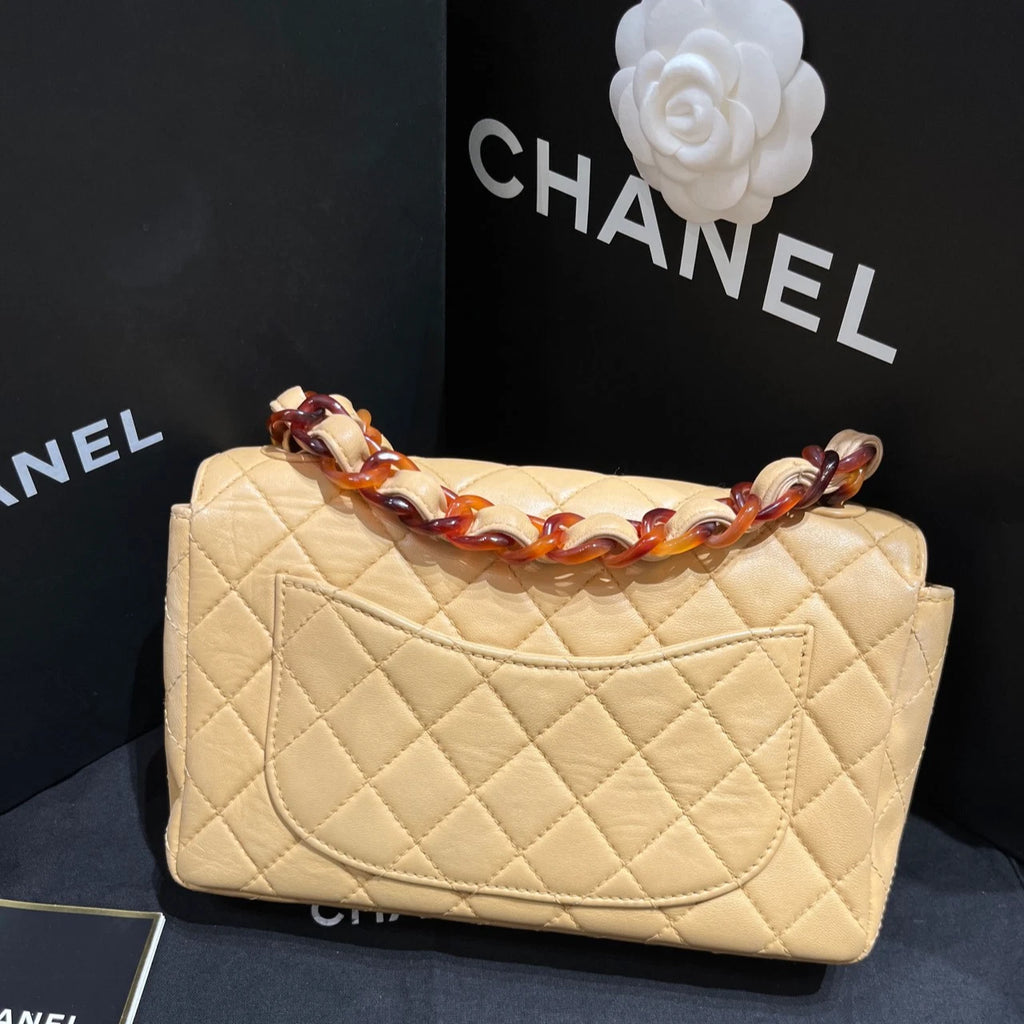 CHANEL Pre-owned CF Chain Leather Shoulder Crossbody Bag For Women