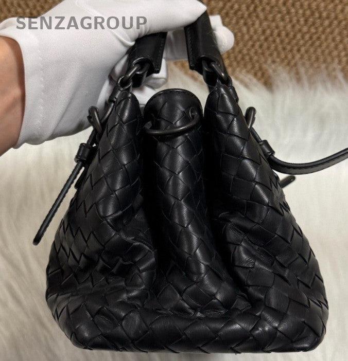 Bottega Veneta Roma Mini Top Handle Bag Crossbody Black Women Classic
