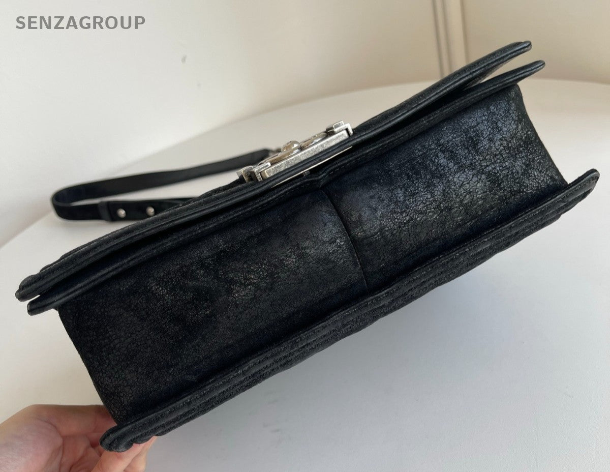 CHANEL Leboy GM CC Chain Shoulder bag Black Silver Women