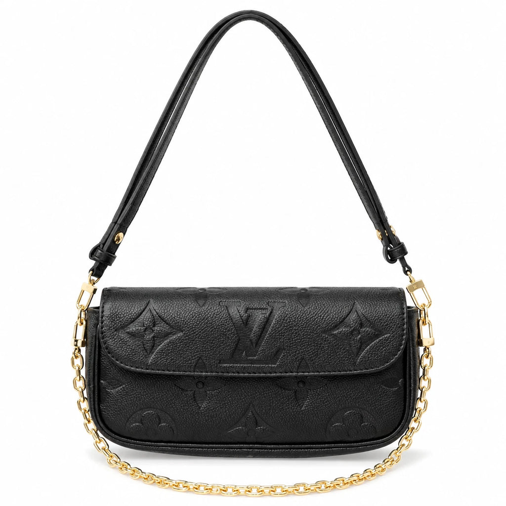 Louis Vuitton Ivy Chain Monogram Empreinte Black Gold Shoulder Bag Chain Bag