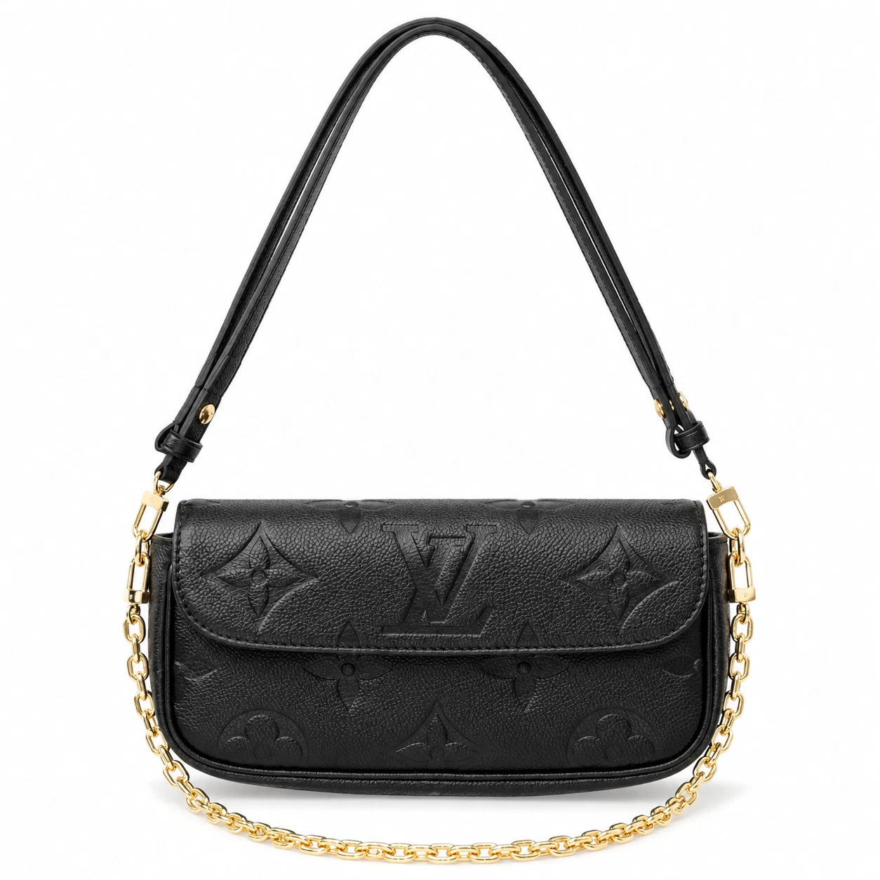 Louis Vuitton Ivy Chain Monogram Empreinte Black Gold Shoulder Bag Chain Bag