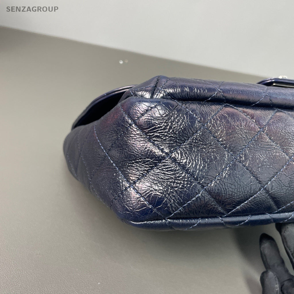 CHANEL Classic Flap Leboy Chain Shoulder bag Oil wax leather Deep Blue Women