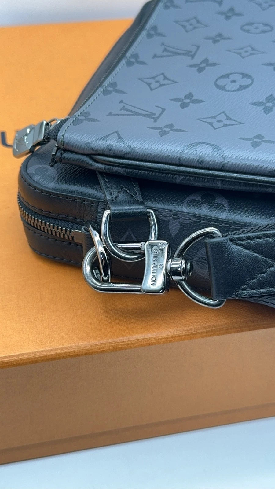 Louis Vuitton Trio Messenger Grey Monogram Canvas Leather Crossbody Bag