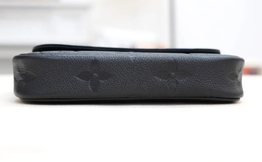 Louis Vuitton Ivy Chain Monogram Empreinte Black Gold Shoulder Bag Excellent