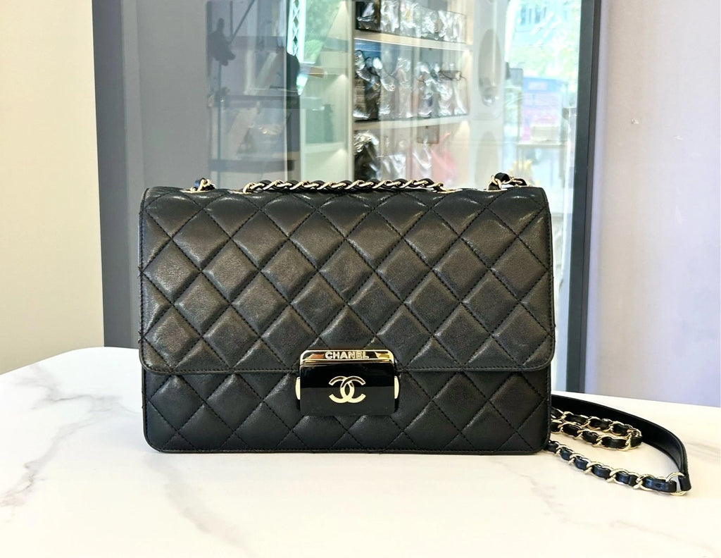 CHANEL Black Beautylock Flap Shoulder Bag for Women