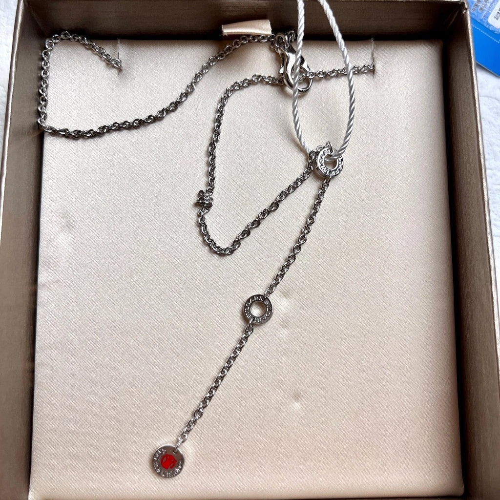 Bvlgari Save The Children 925 Sterling Silver Black Onyx Necklace