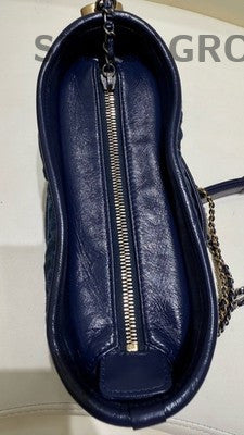 Chanel Denim Blue Gold Chain Shoulder Bag Women Fashion