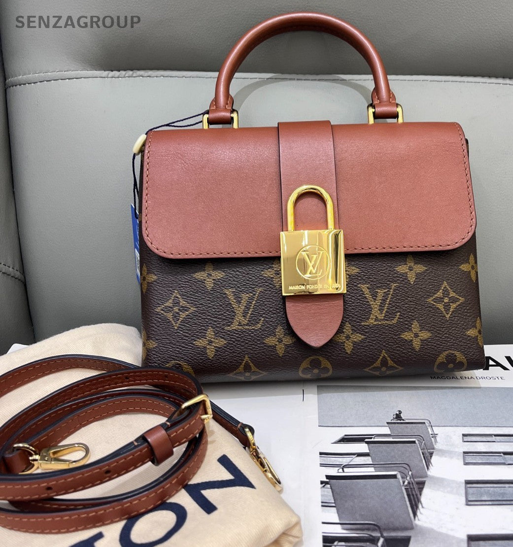 Louis Vuitton Locky BB Monogram Top Handle 2way Shoulder Handbag Brown Women