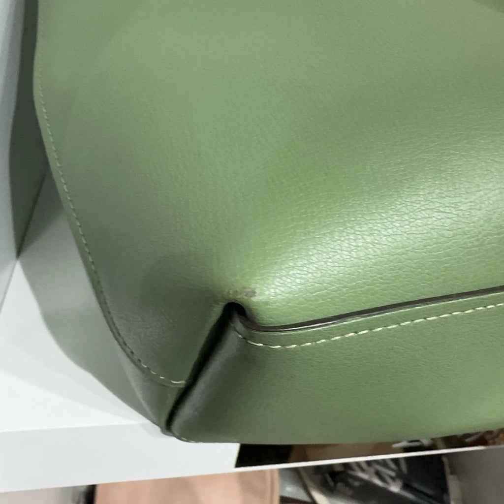 Coach Silver Logo Green Tote Shoulder Bag for Women