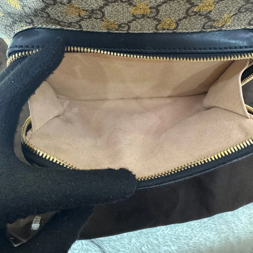 GUCCI GG Bee Small Canvas Backpack For Women