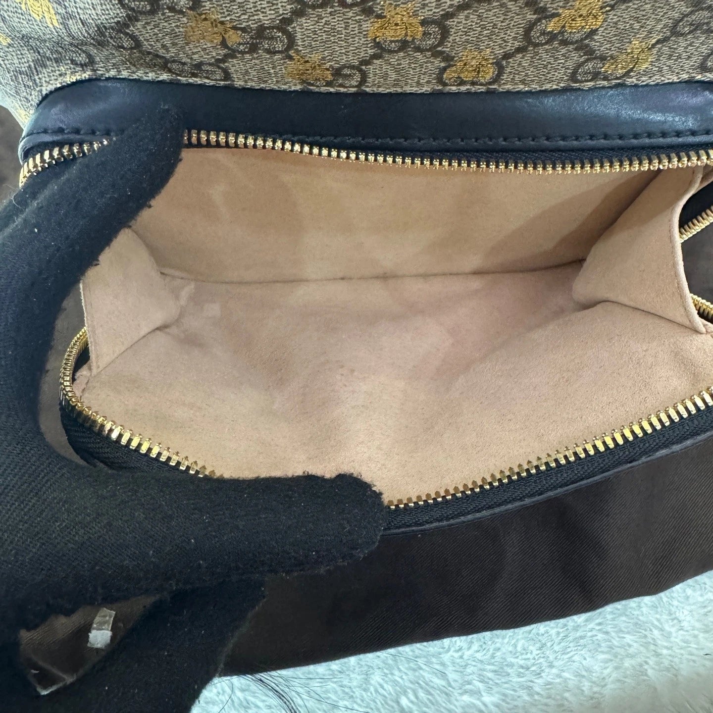 GUCCI GG Bee Small Canvas Backpack For Women