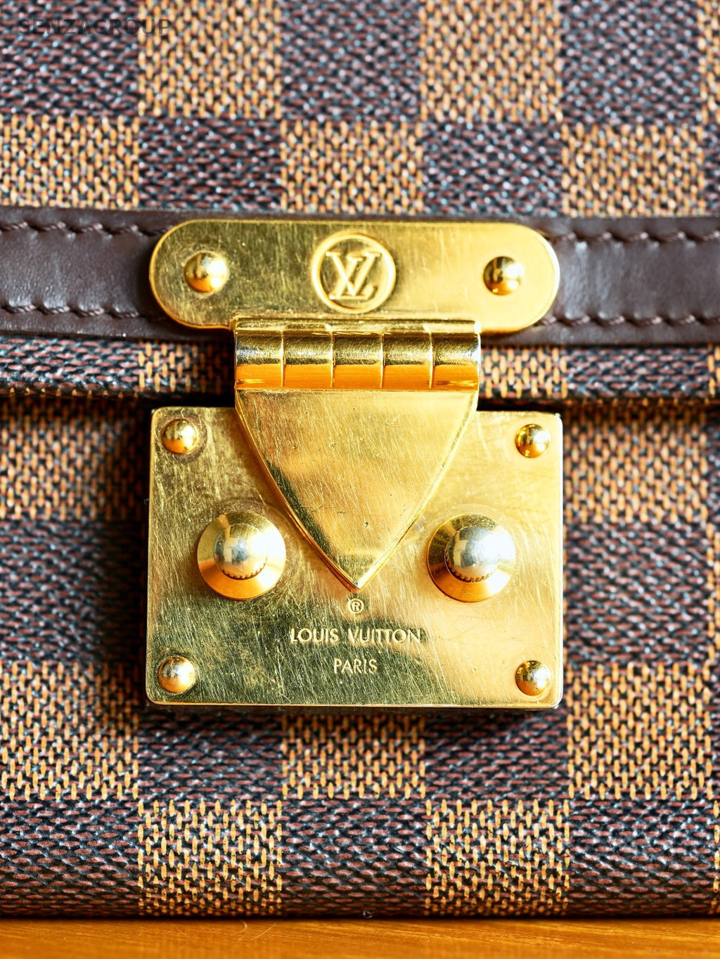 Louis Vuitton Damier Monogram Venice Shoulder Handbag brown