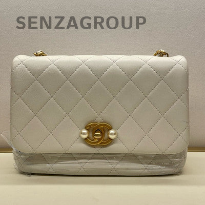 Chanel Quilted Calfskin Gold Chain Shoulder Bag - Classic Women's