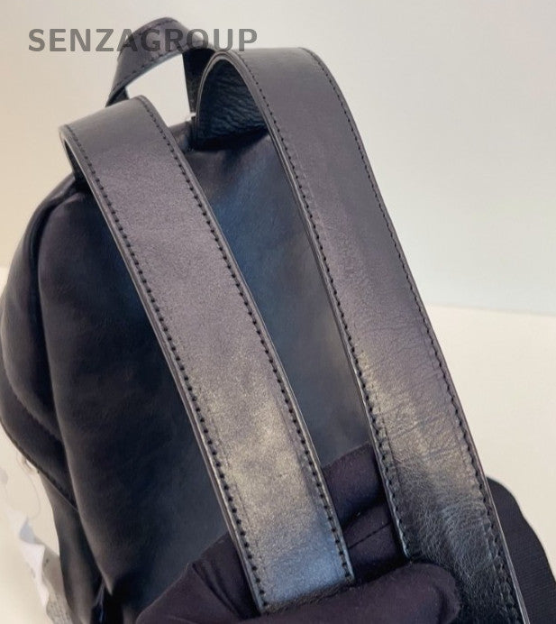 Balenciaga Calfskin Mini Backpack Black Silver Unisex Adults Classic Designer