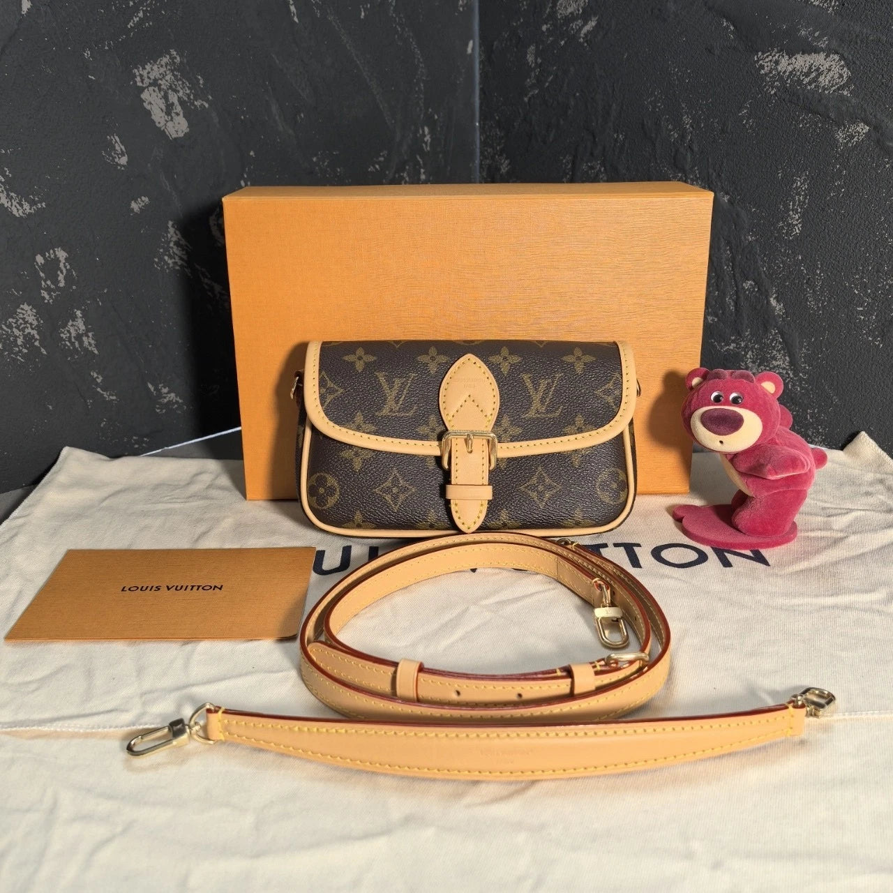 Louis Vuitton Nano Baguette Canvas Shoulder Bag For Women