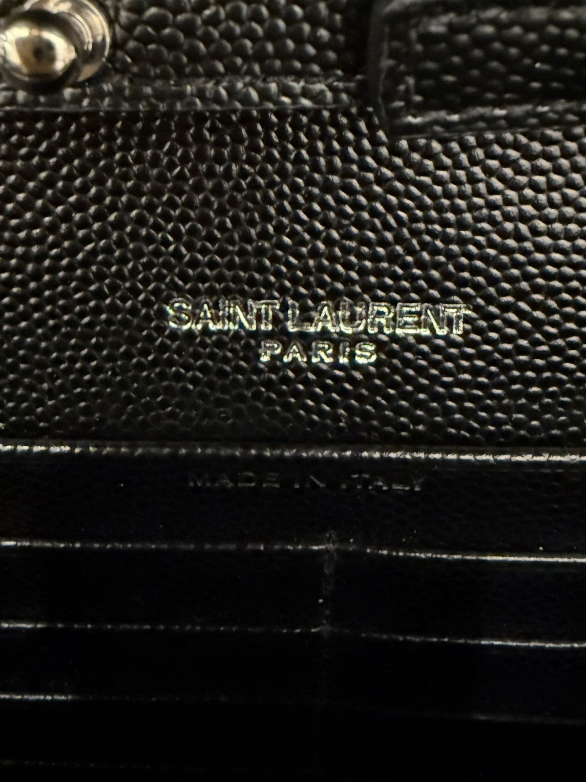 Saint Laurent Envelope Chain Shoulder Bag Black Silver - Classic Women's Fashion