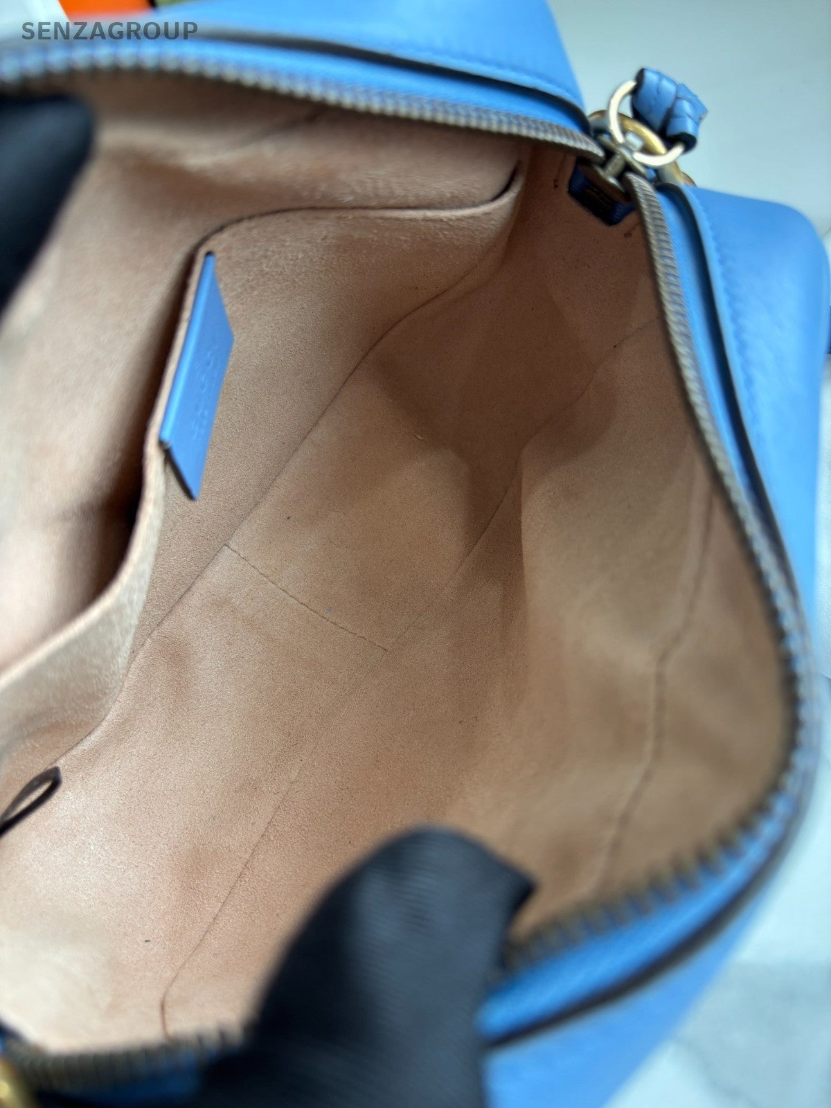 GUCCI Marmont GG Light Blue Camera bag Shoulder Crossbody