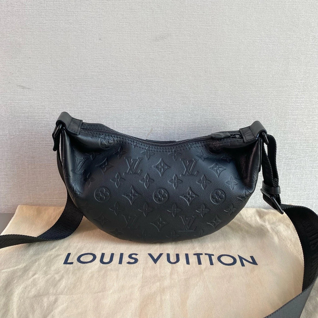 Louis Vuitton Hammock Bag Monogram Black Calfskin Crossbody