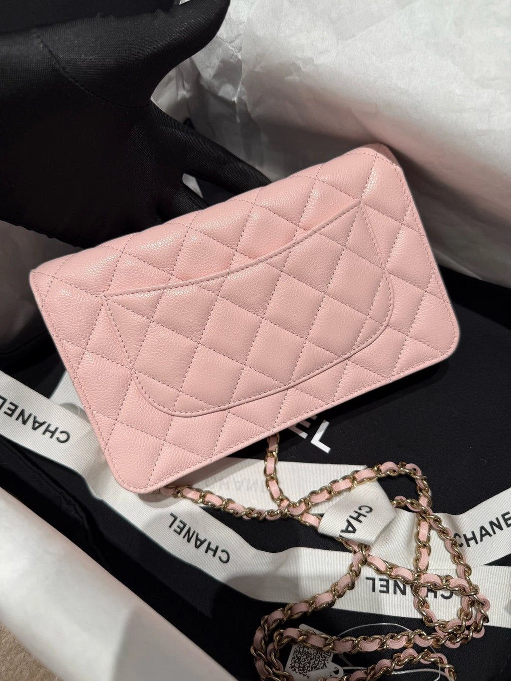 New CHANEL Sakura Pink WOC Crossbody Bag For Women