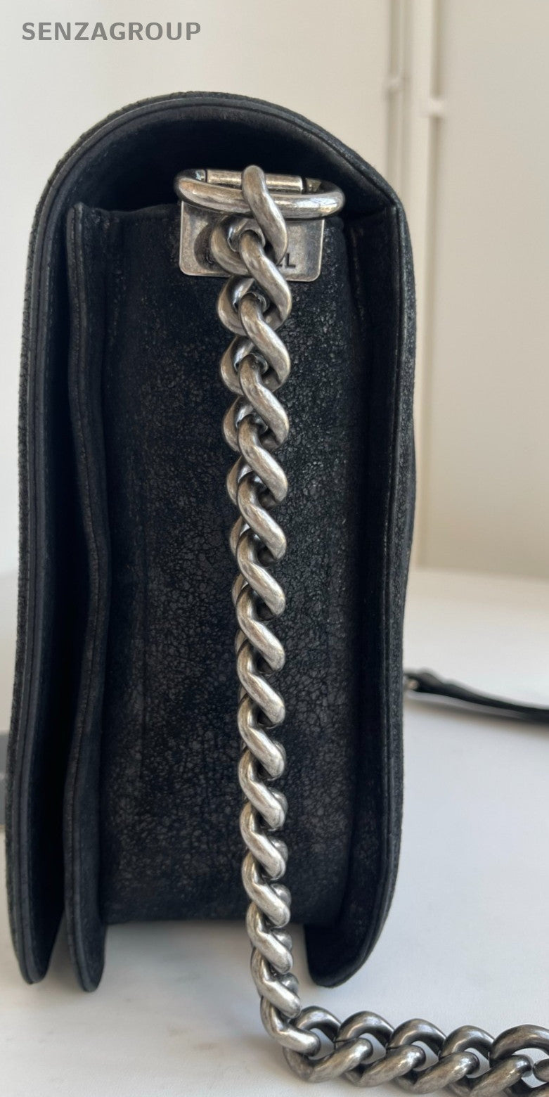 CHANEL Leboy GM CC Chain Shoulder bag Black Silver Women