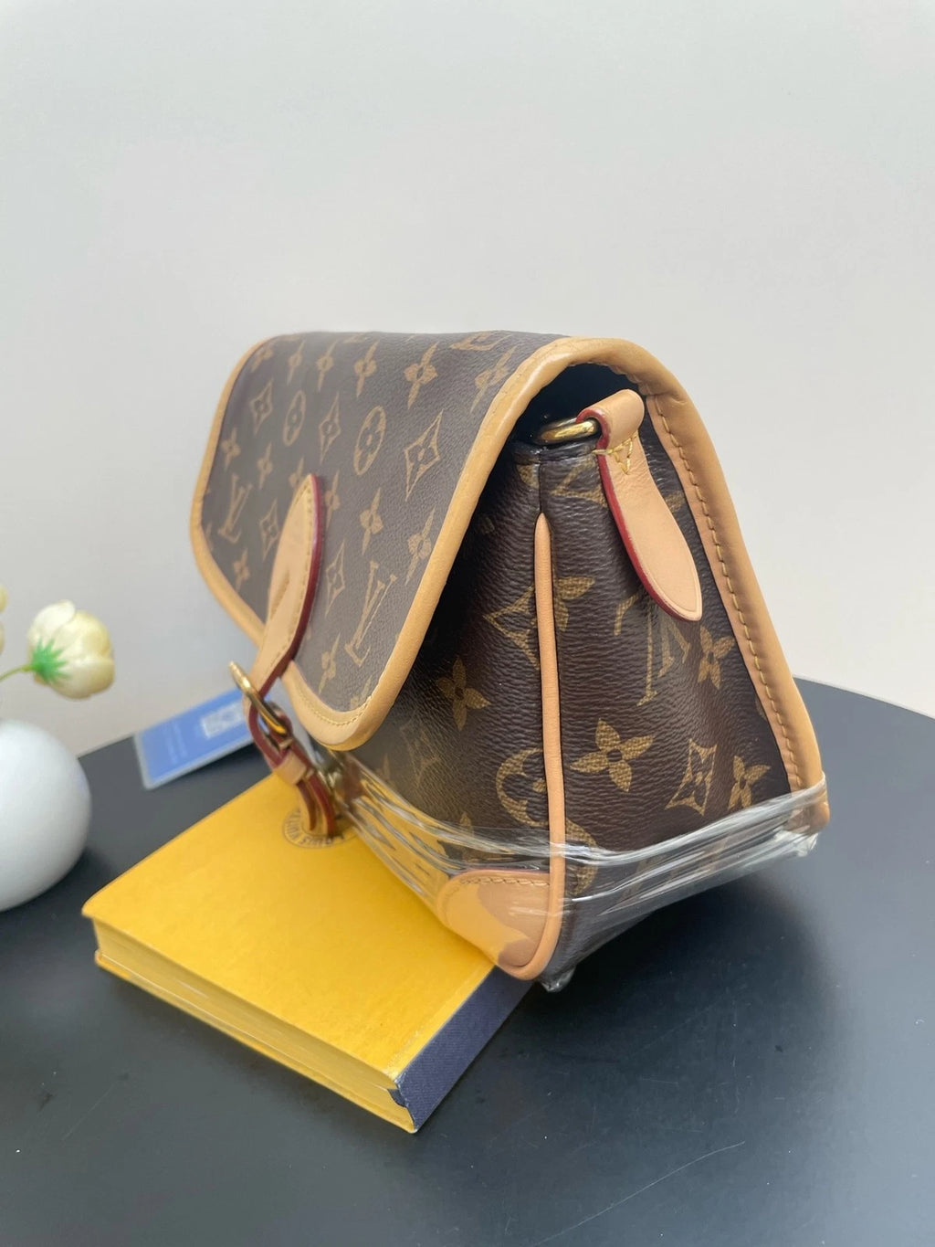 Louis Vuitton Canvas Black Strap Baguette Shoulder Bag For Women